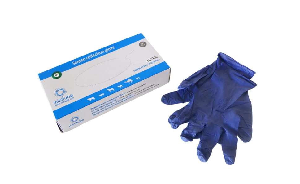 精液采集手套，蓝色，丁腈