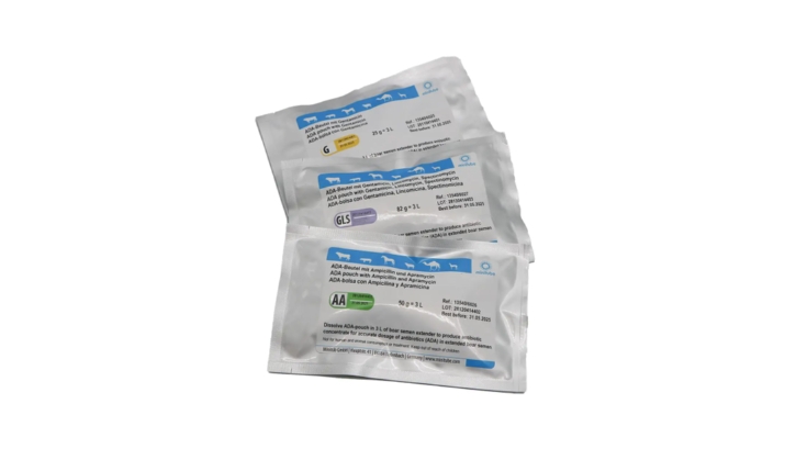 ADA 袋，用于公猪精液增量剂的抗生素补充剂