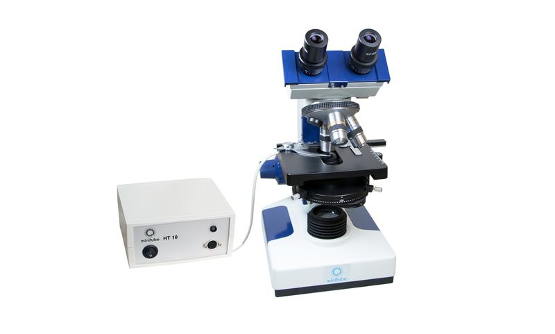 Phase contrast microscope MBL 2000, binocular, heated stage, HT 10