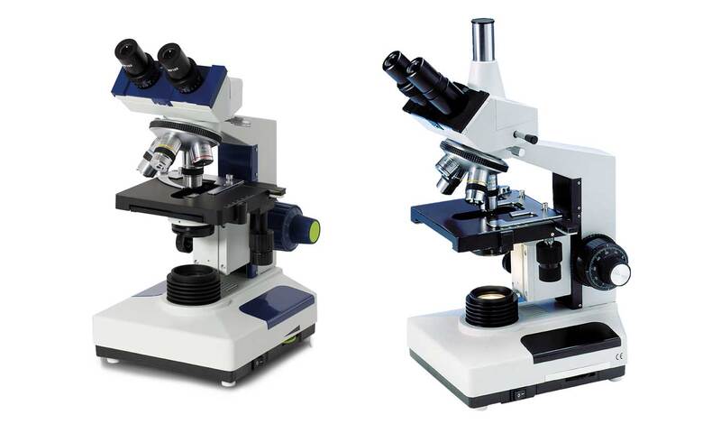 Phase contrast microscope MBL 2000, binocular, heated stage, HT 10
