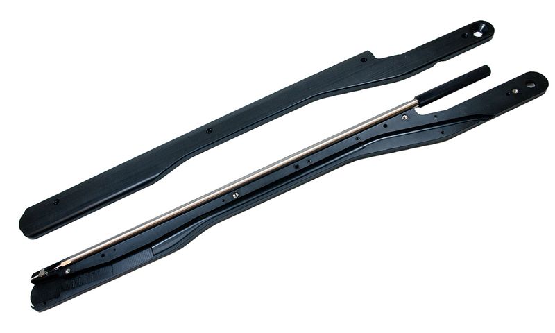 Ultrasound probe holder for bovine OPU, for Aloka convex sector probe 5 MHz 90°
