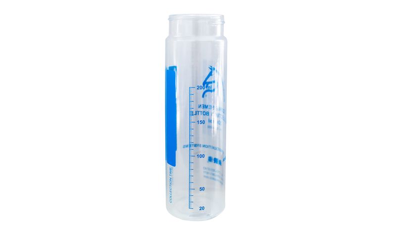 Semen collection bottle, plastic